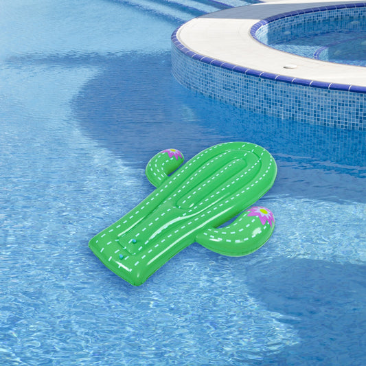 Inflatable Jumbo Cactus Shaped Pool Float - 5.75' - Green