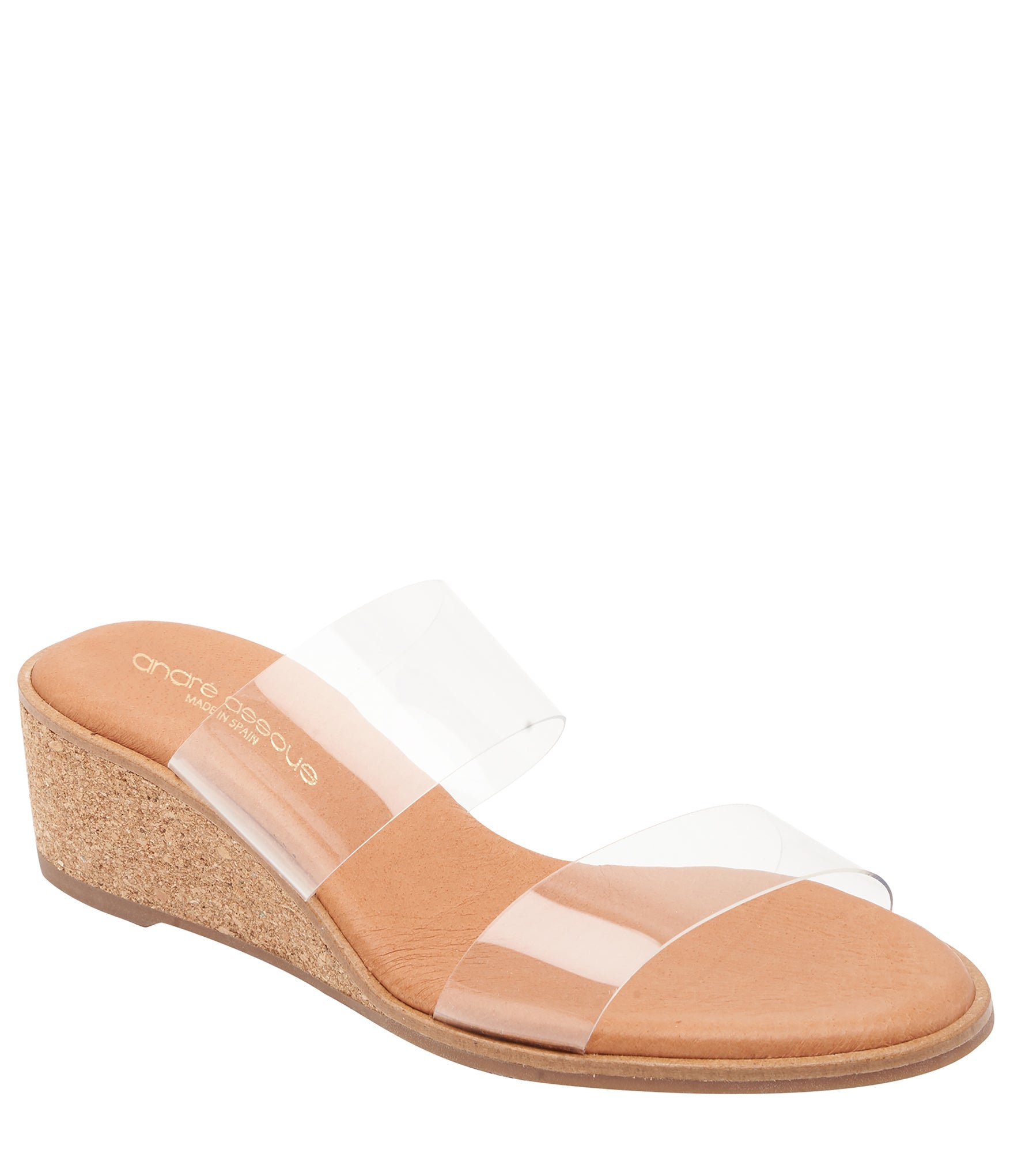  Andre Assous Gwenn Wedge Sandal - Clear/Clear - Bonton