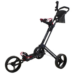 48" Black Easy Folding 3 Wheel Golf Bag Push Cart