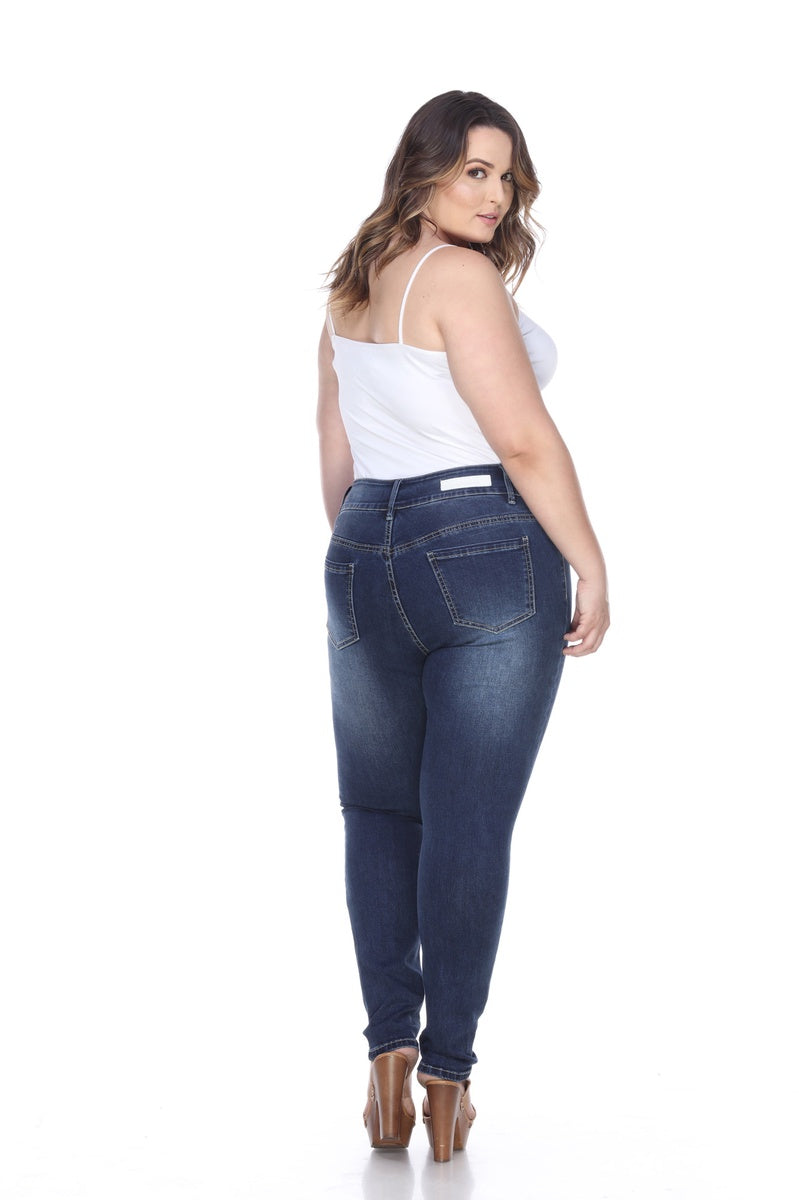  White Mark Plus Size Super Stretch Denim - 14 - Bonton