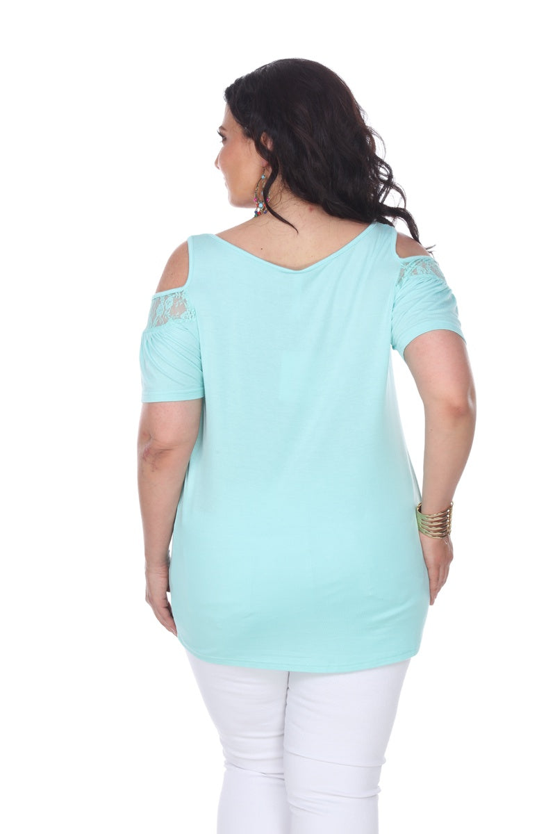  White Mark Plus Size Bexley Tunic Top - 1X - Bonton