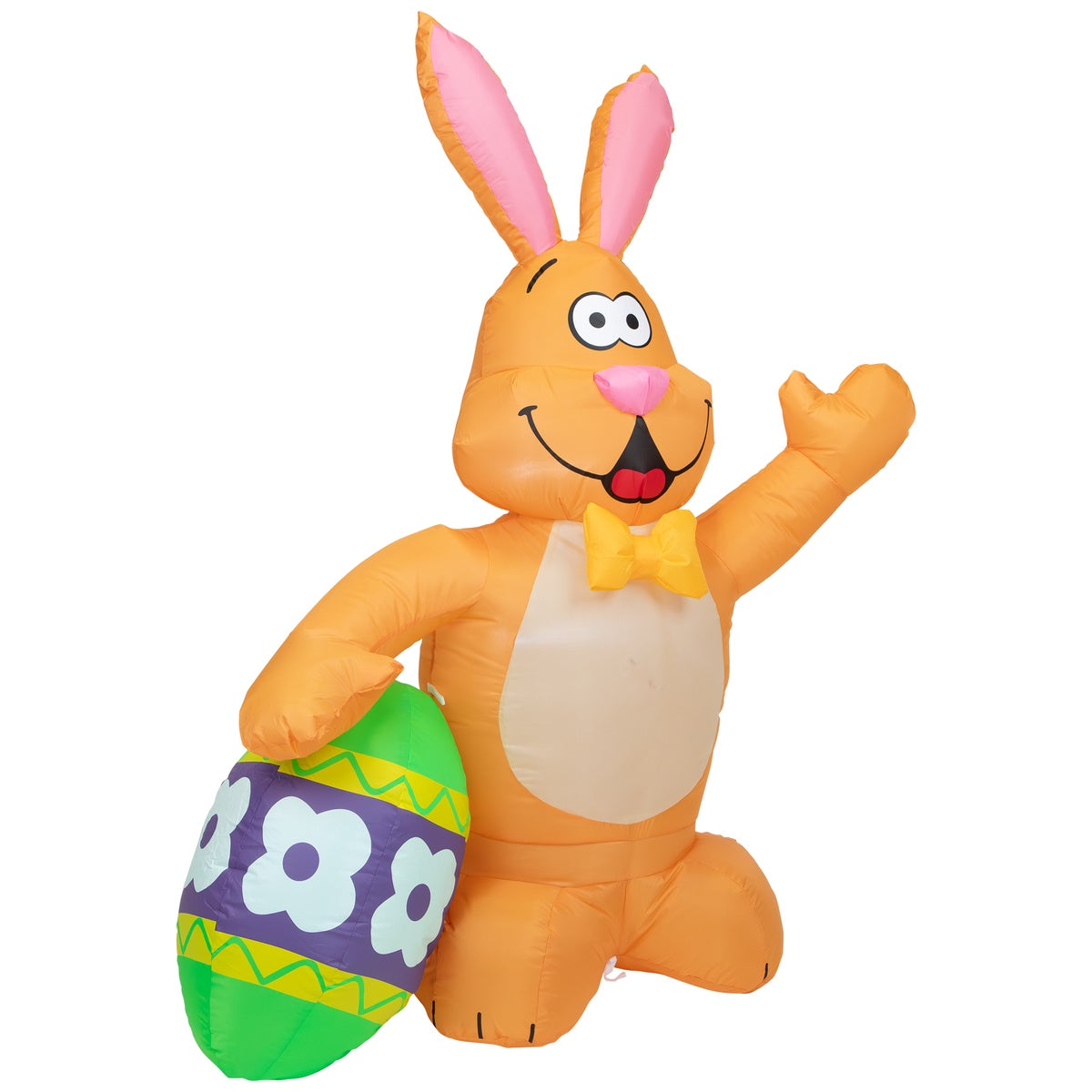  Northlight Inflatable LED Lighted Easter Bunny With Egg Outdoor Decoration - 4' - Default Title - Bonton