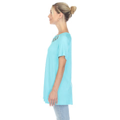 Women's Crisscross Cutout Short Sleeve Top