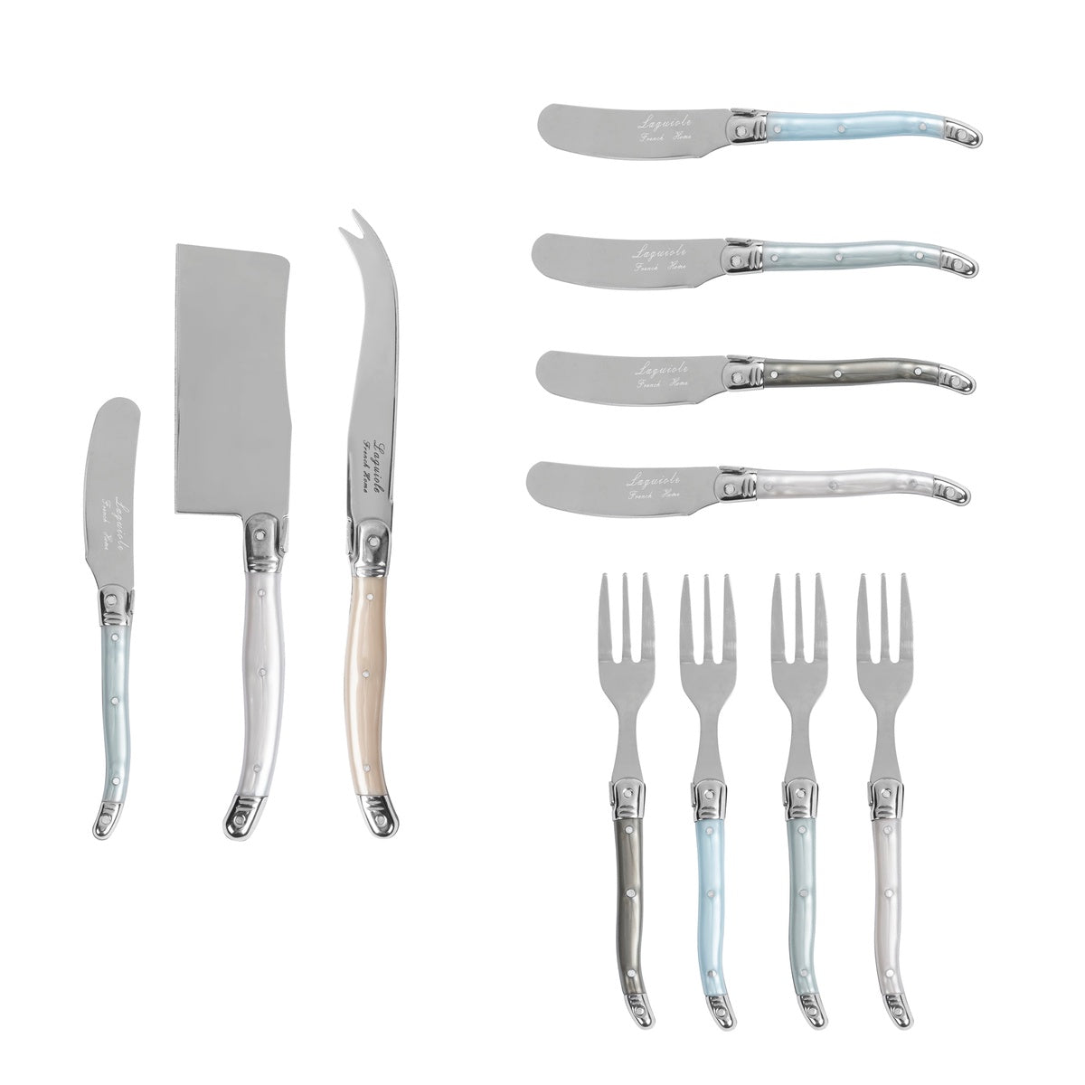  French Home Ultimate 11-Piece Laguiole Charcuterie Set With Mother of Pearl Handles - Default Title - Bonton