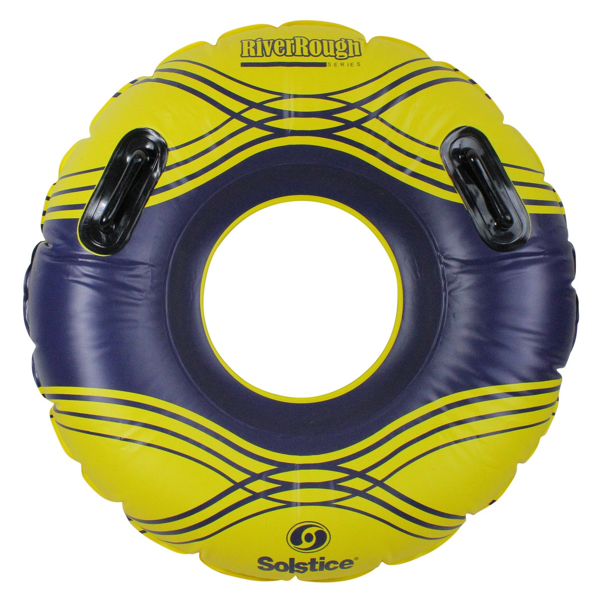  Swim Central 42-Inch Inflatable Yellow and Blue Striped Swimming Pool Ring Inner Tube - Default Title - Bonton