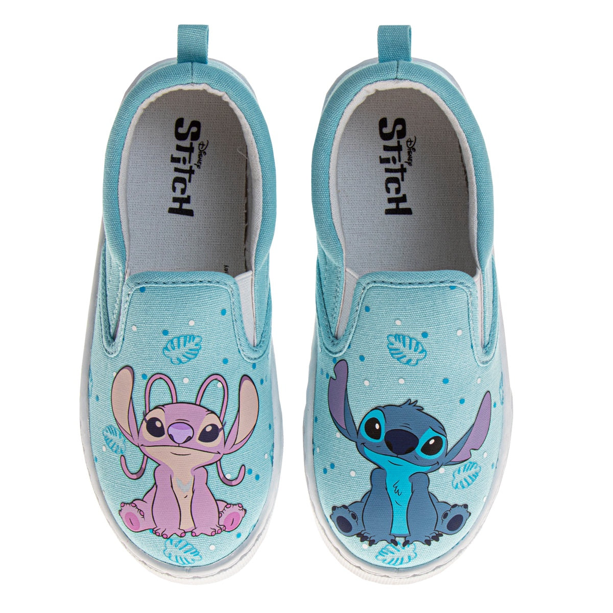  Josmo Disney Stitch Girls Toddler Lace Up Low Top Canvas Sneakers - 12 - Bonton