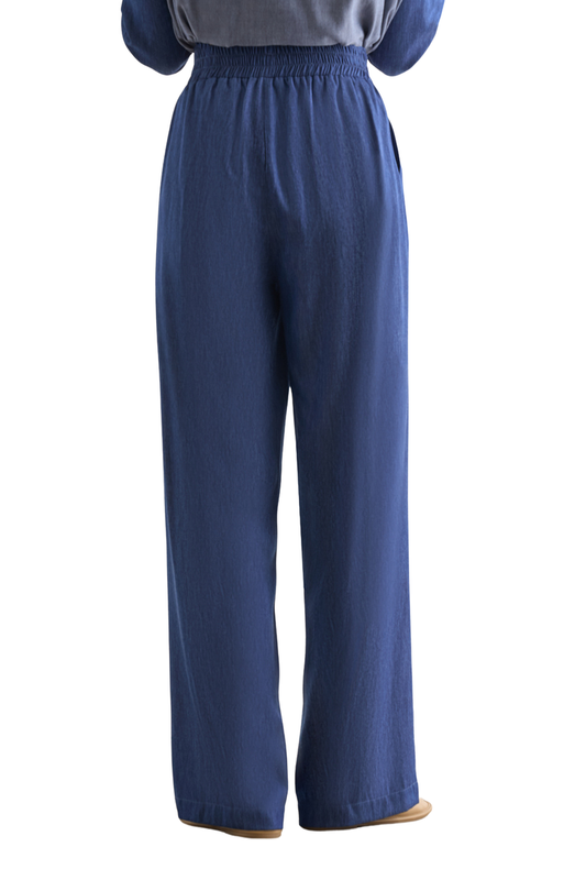 Denim  Elastic Trousers - Pants