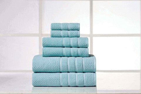 Bibb Home 6 Piece Egyptian Cotton Towel Set.