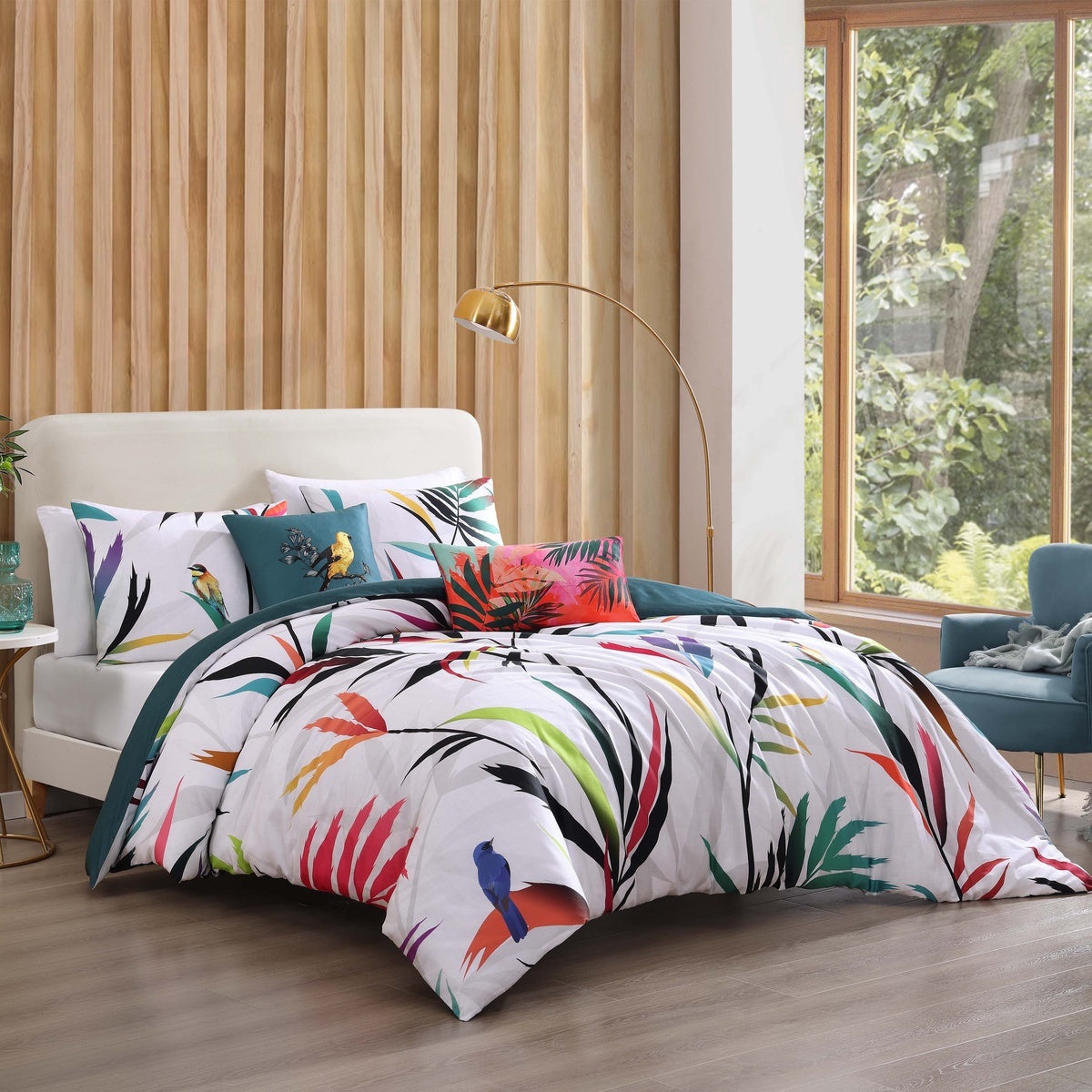  Bebejan Bebejan Tropical Fusion 5 Piece Reversible Comforter Set - QUEEN - Bonton