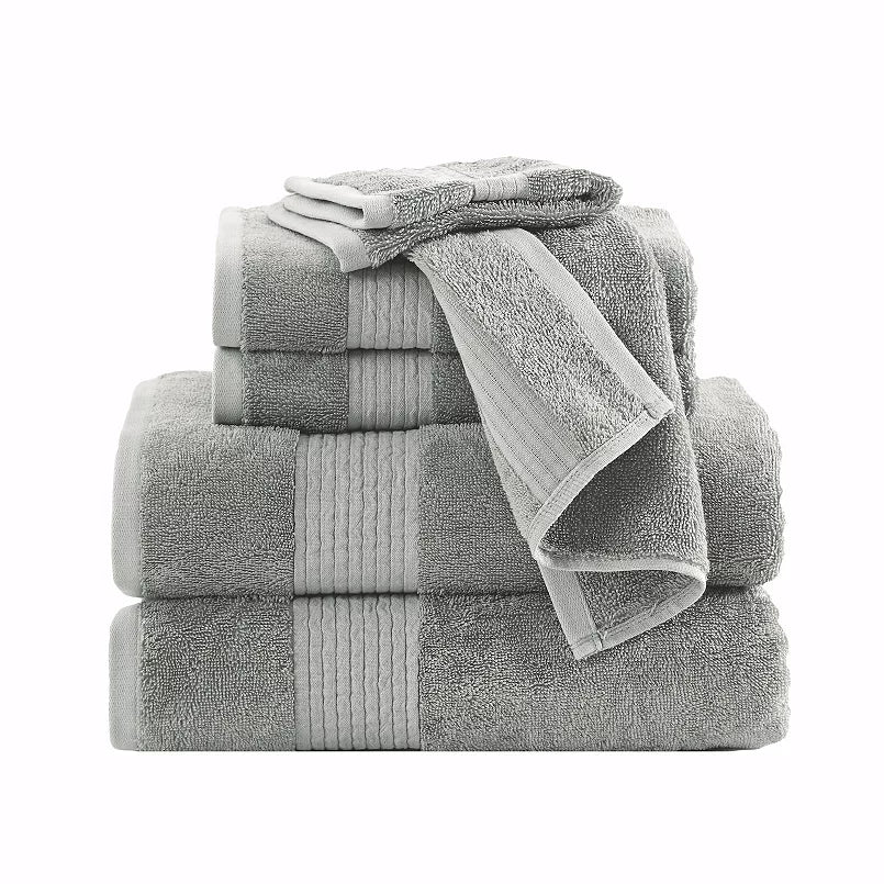  Brooklyn Loom Cotton TENCEL™ Towel 6 Piece Set Sage Green - Sage Green - Bonton