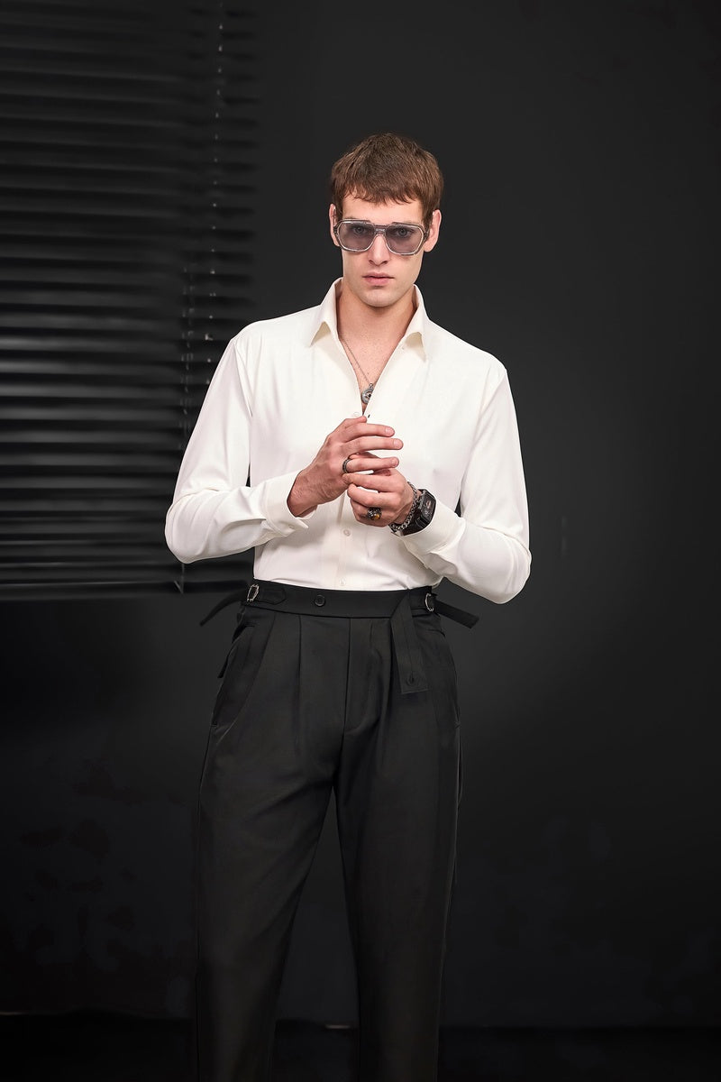  Barocco Wellington Side-Tab Trousers BLACK - BLACK - Bonton