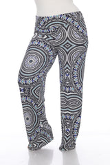 Geometric Print Plus Size Palazzo Pants