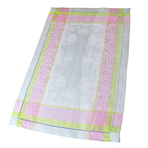 Cleopatra Set of 6 Linen Placemats - Chartreuse, Rose, and Pale Lavender
