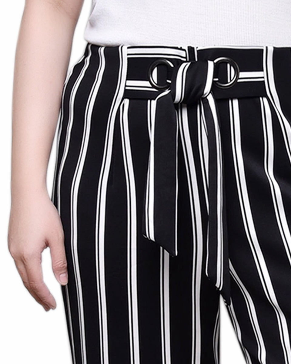  NY Collection Wide Leg Grommet Pants - Black - Bonton