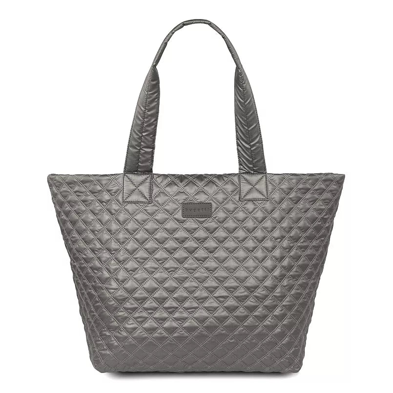  Bugatti Marbella Quilted Nylon Tote Bag - Pewter - Bonton