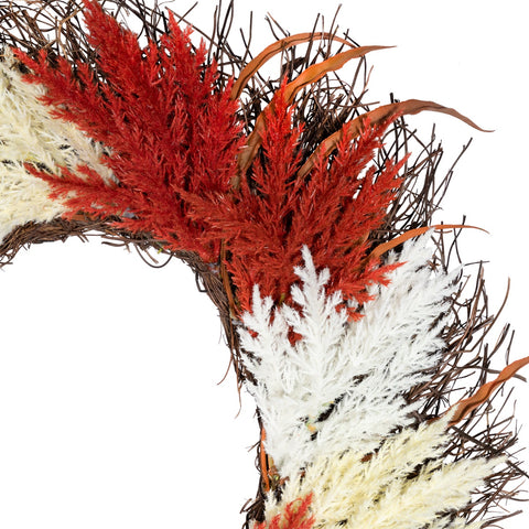 Fall Harvest Mixed Heather Artificial Grapevine Wreath - 24" - Unlit