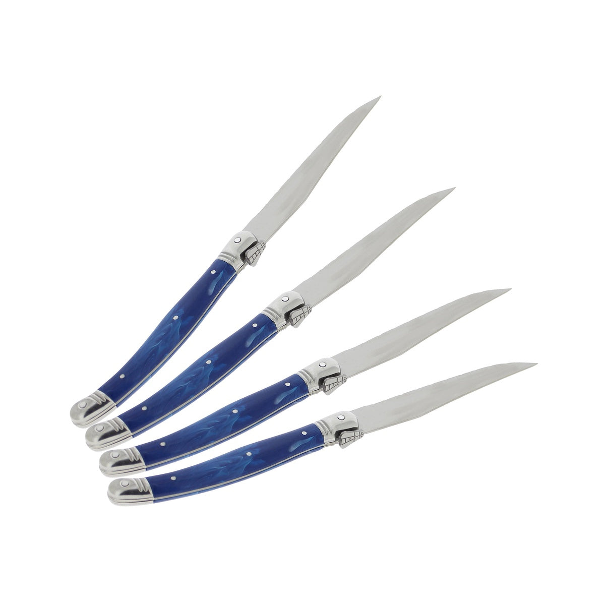  French Home Set of 4 Laguiole Blue Marble Steak Knives - Default Title - Bonton