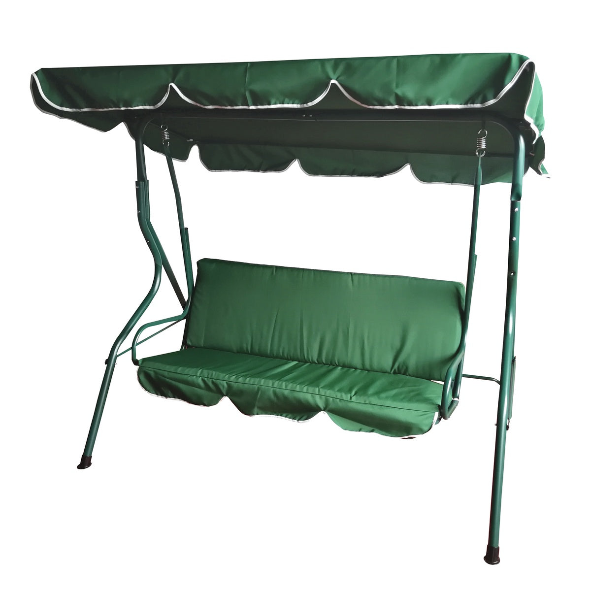  Northlight 3-Seater Outdoor Patio Swing With Adjustable Canopy - Green - Green - Bonton