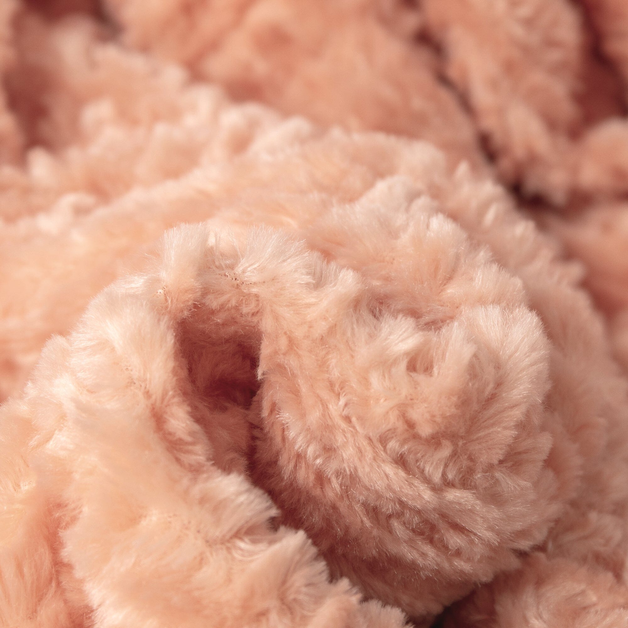  DaDa Bedding Collection DaDa Bedding Coral Peach Rose Faux Fur Throw Blanket - Dreamy Geometric Embossed Sherpa Backside - Super Soft Warm Cozy Plush Fluffy by DaDa Bedding Collection - 90