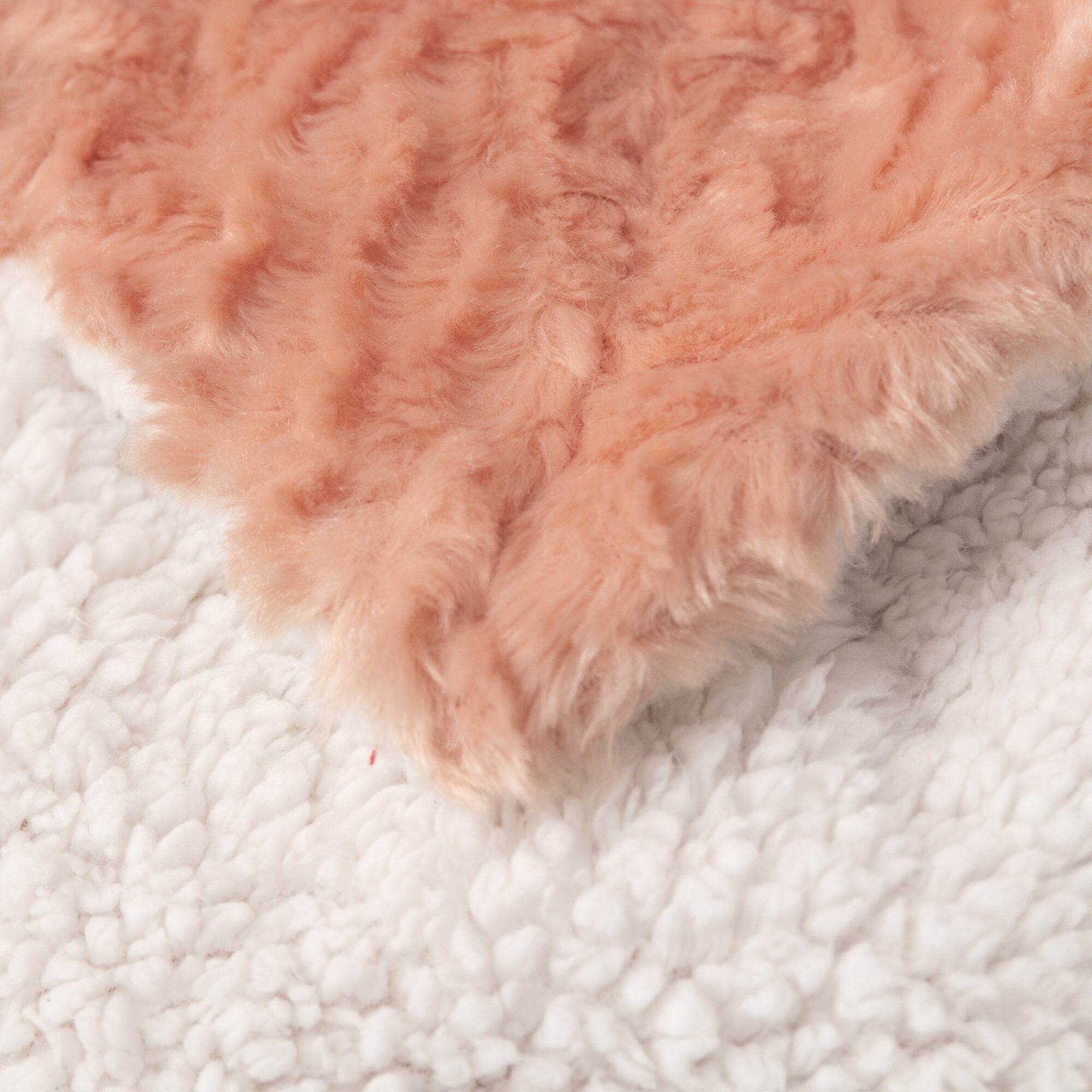  DaDa Bedding Collection DaDa Bedding Coral Peach Rose Faux Fur Throw Blanket - Dreamy Geometric Embossed Sherpa Backside - Super Soft Warm Cozy Plush Fluffy by DaDa Bedding Collection - 90