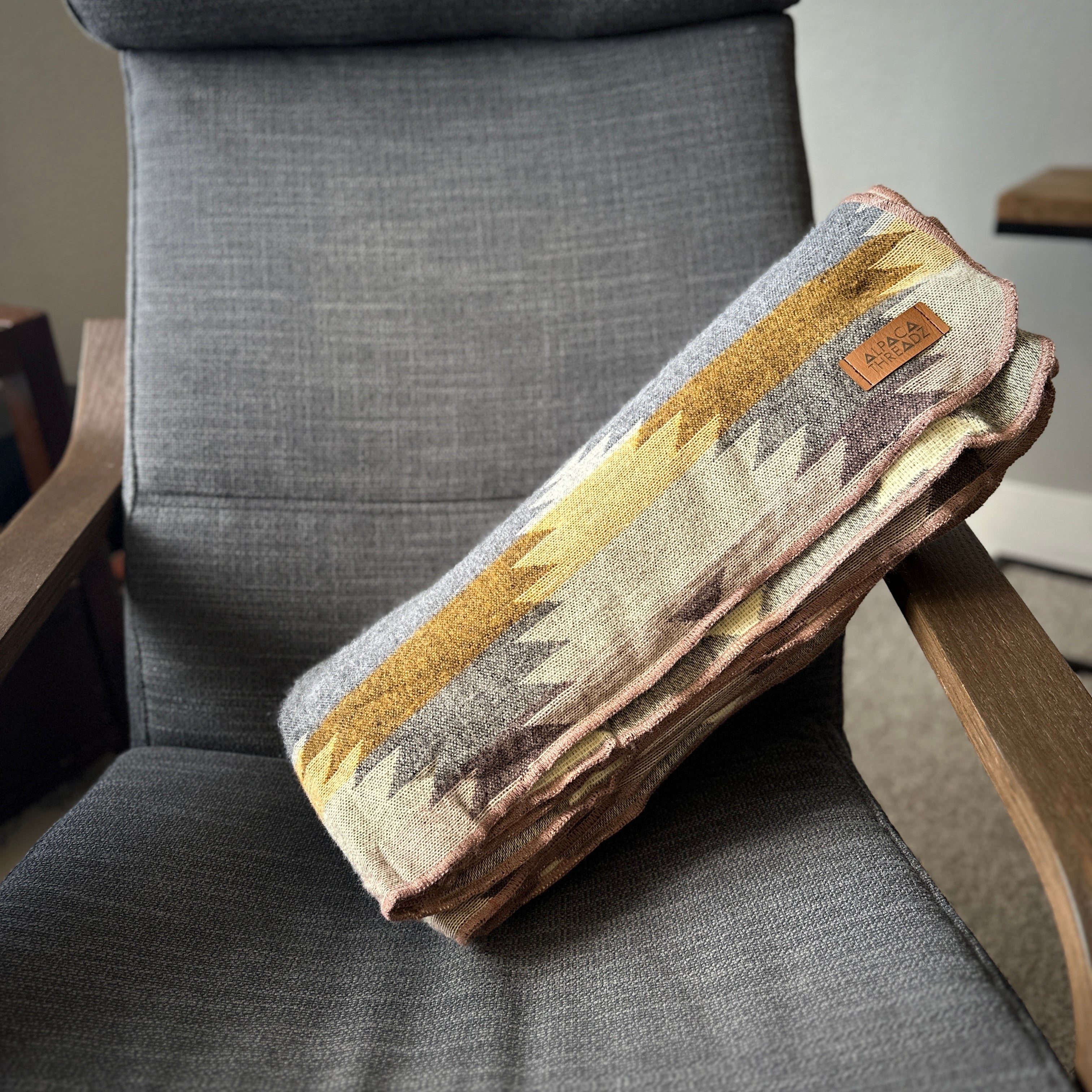  Alpaca Threadz Andean Alpaca Wool Blanket - Rocky by Alpaca Threadz - Default Title - Bonton