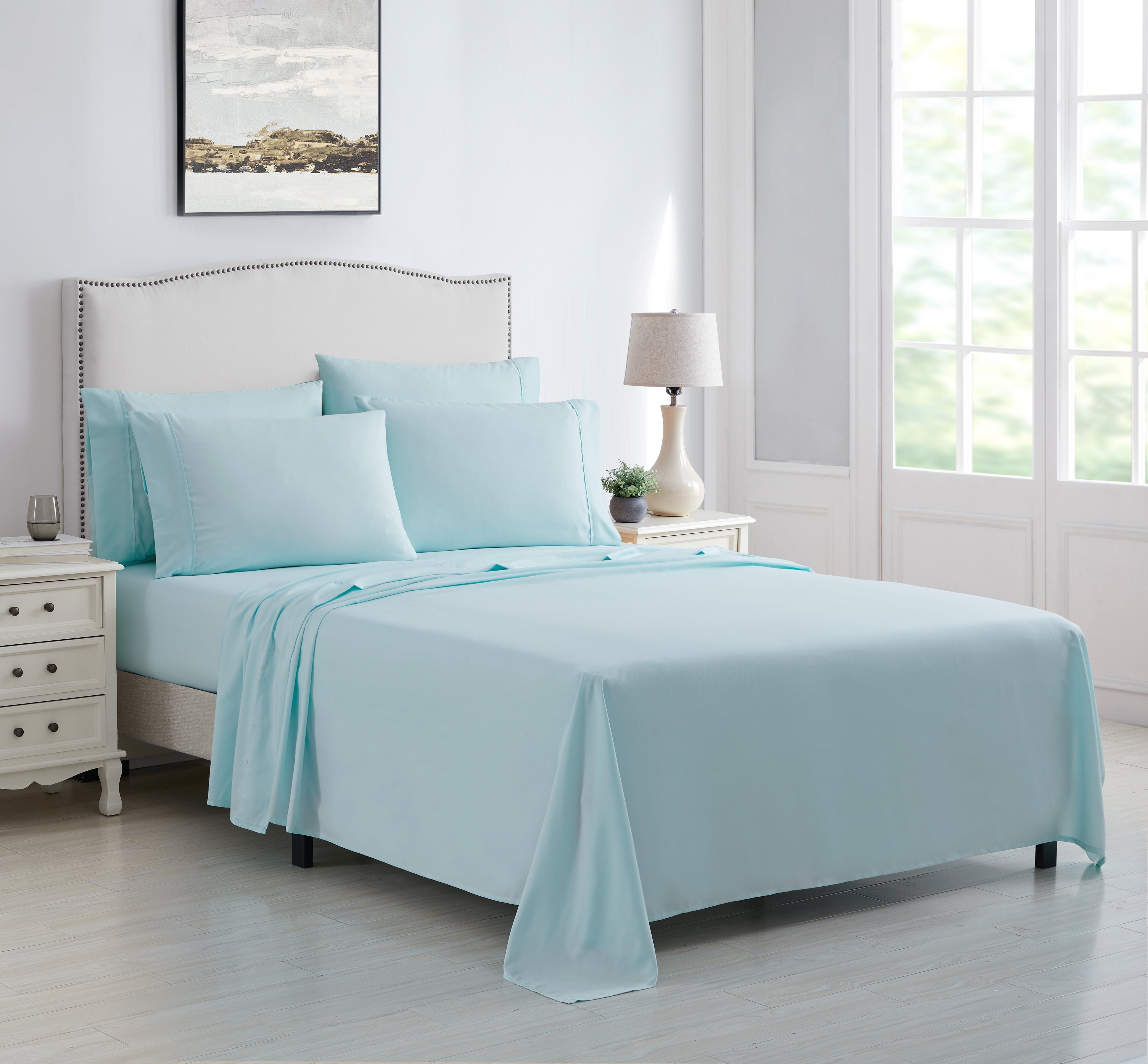  Kathy Ireland Home Kathy Ireland 4 Piece Brushed Microfiber Sheet Set - Full - Bonton