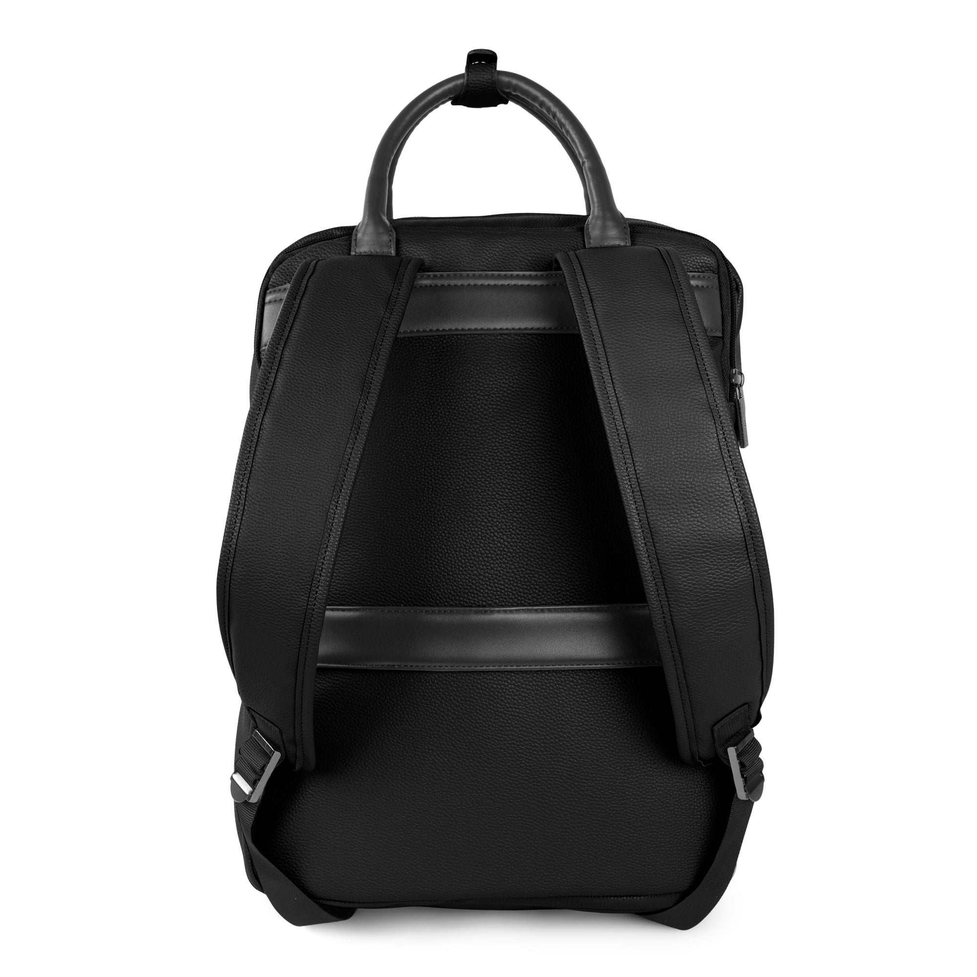  Bugatti Contrast Collection Backpack - Vegan Leather - Black - Bonton