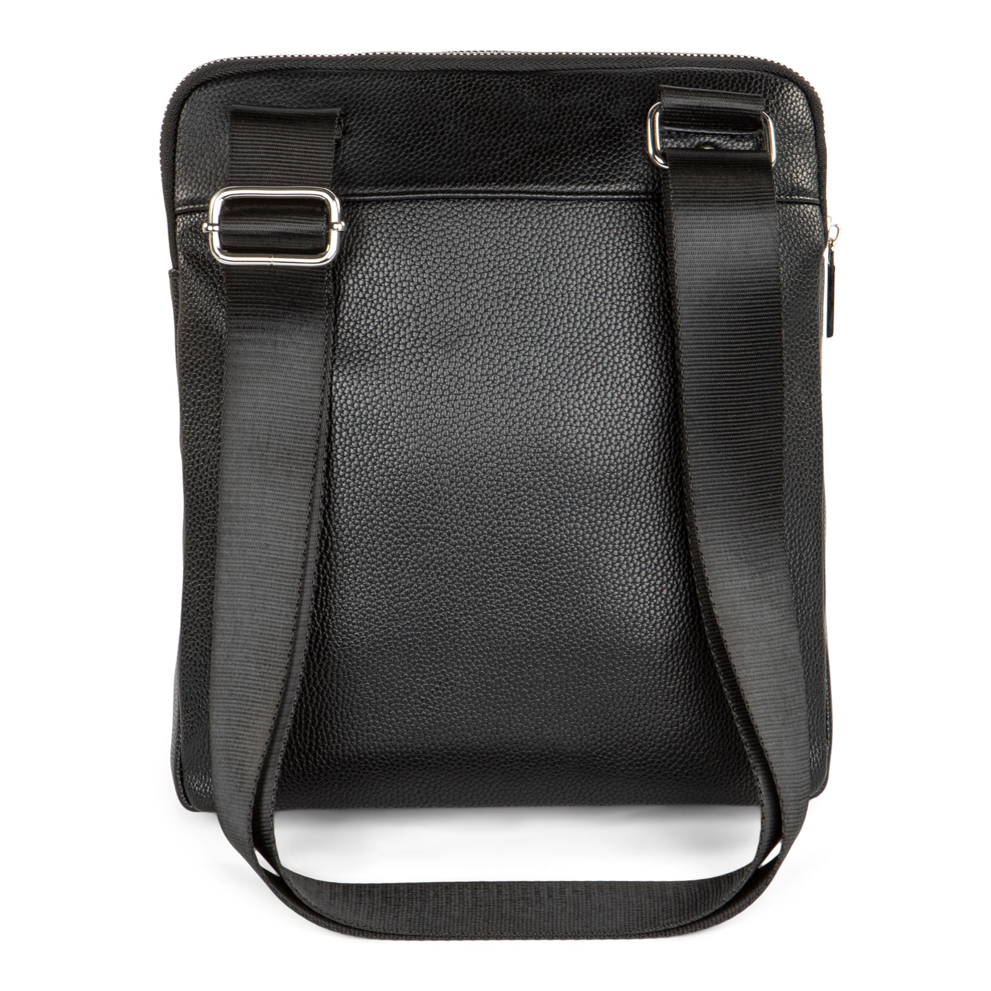  Bugatti Contrast Collection Crossbody Bag - Vegan Leather - Black - Bonton