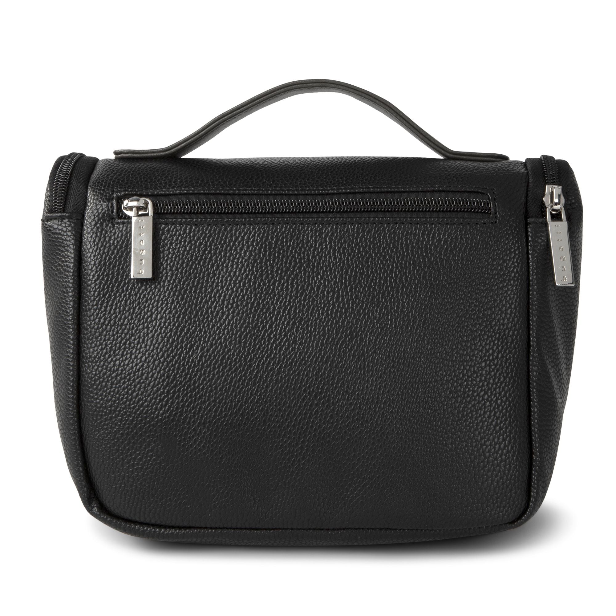  Bugatti Contrast Collection Toiletry Bag - Vegan Leather - Grey - Bonton