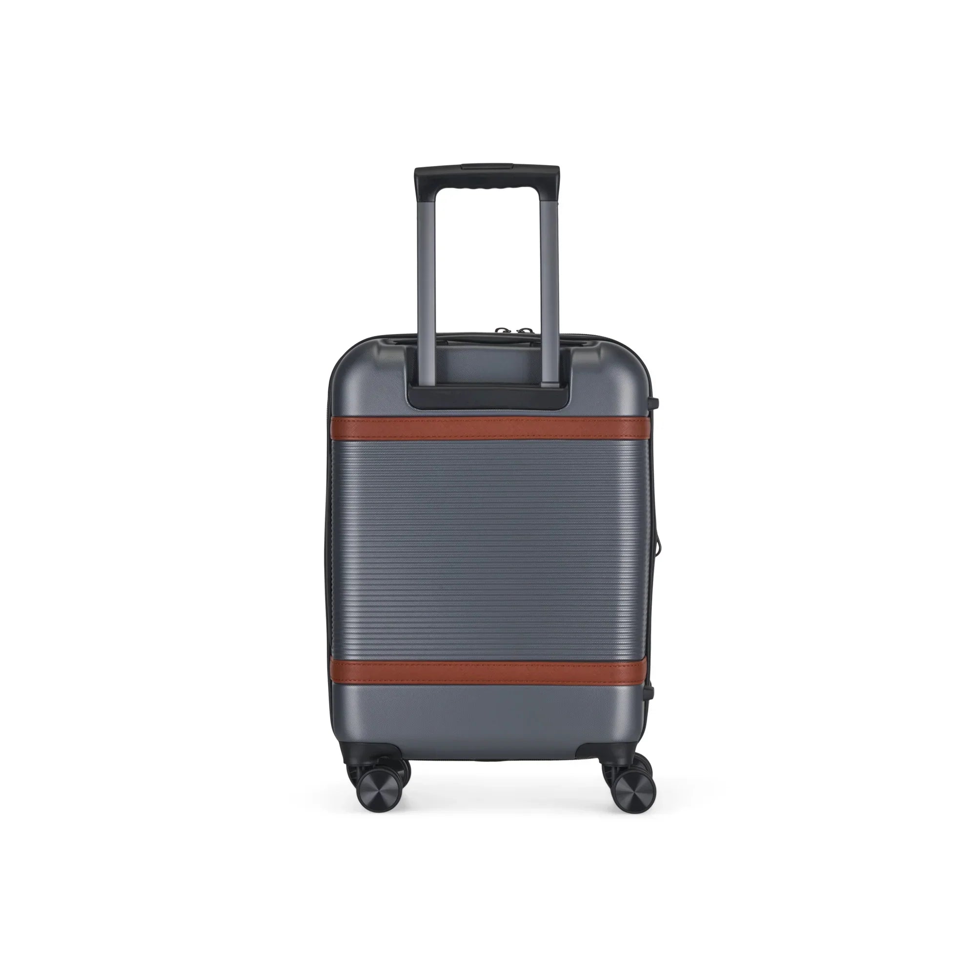  Bugatti Wellington Carry-on Luggage - ABS/Vegan Leather Blend - Pewter - Bonton