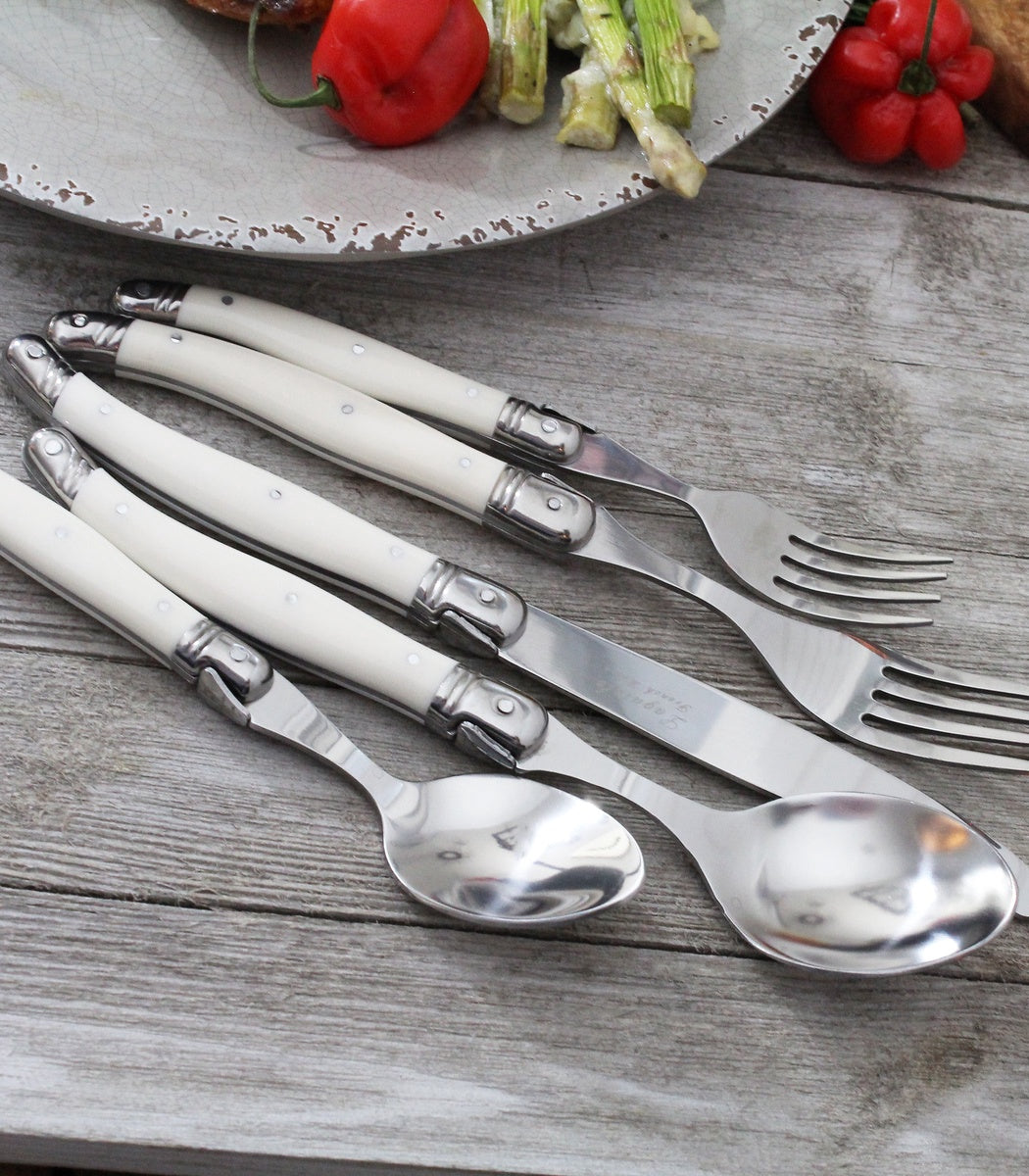  French Home 20 Piece Laguiole Faux Ivory Flatware Set by French Home - Default Title - Bonton