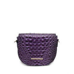 Amalia Solid Croc Crossbody Bag