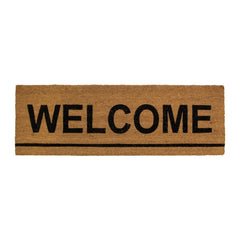 Natural Coir Outdoor Rectangular "Welcome" Doormat 16" X 48"