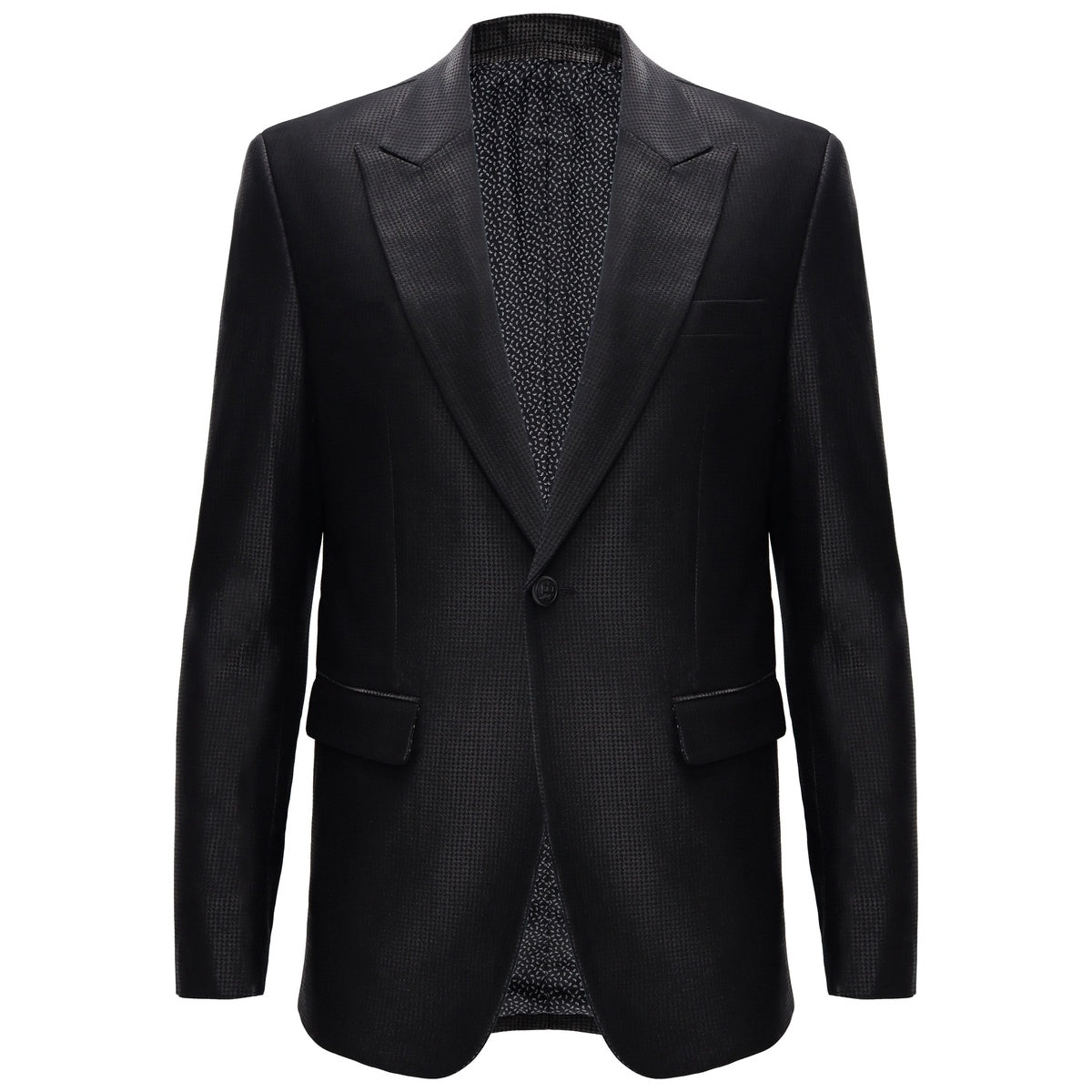 Barocco Men’s Elegant Black Textured Blazer BLACK - S - Bonton