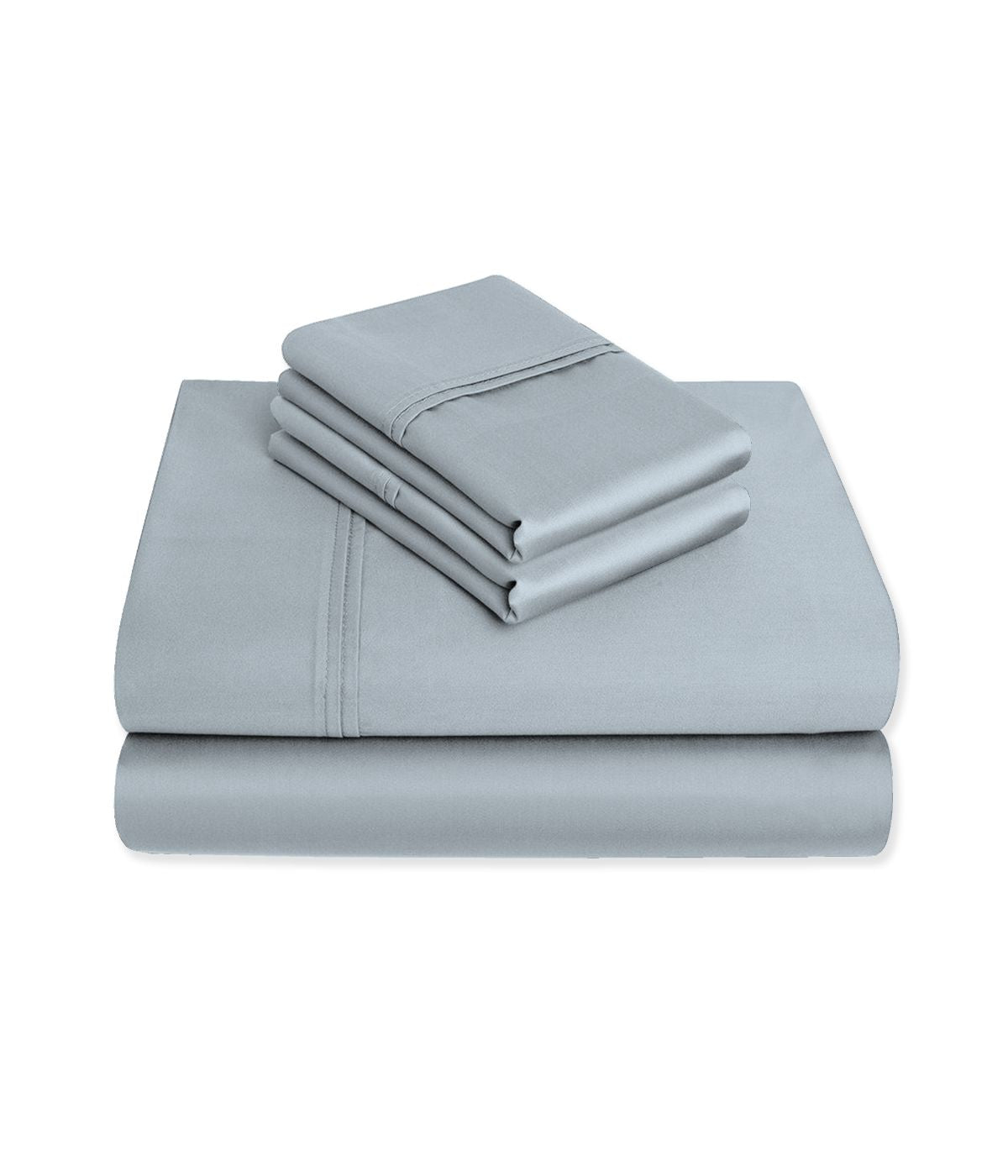  Purity Home Cotton 400 Thread Count Sateen Sheet Set Light Blue - Light Blue - Bonton