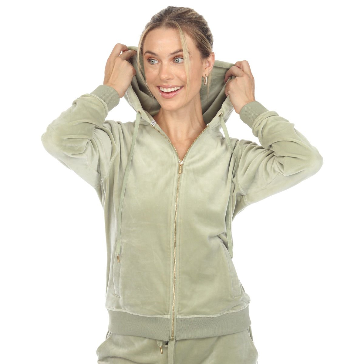  White Mark Women's 2 Piece Velour Tracksuit Set - S - Bonton