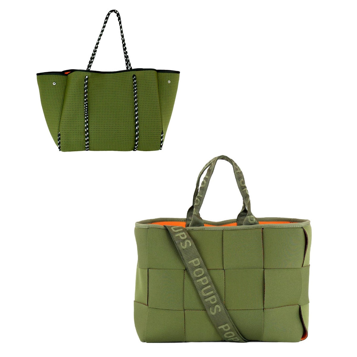  Pop Ups Brand Icon Tote + Everyday Tote - Safari Green - Default Title - Bonton