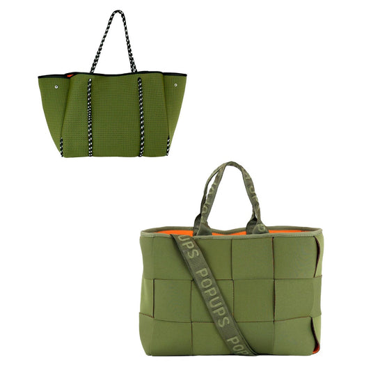 Icon Tote + Everyday Tote - Safari Green