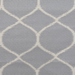 4' X 6' Gray and Beige Honeycomb Pattern Rectangular Outdoor Area Rug