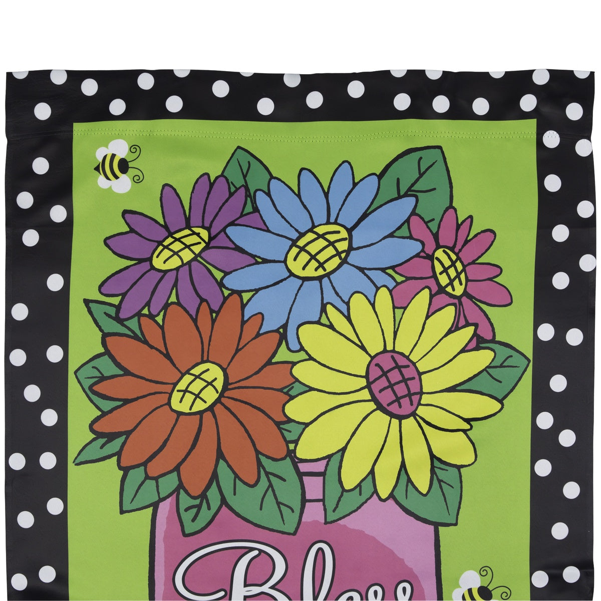  Northlight Bless This Home Bouquet With Vase Outdoor House Flag 28