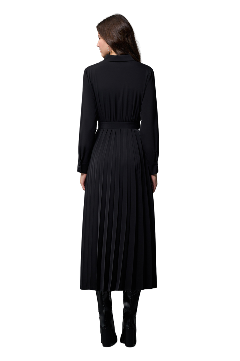  Mizalle Shirt Dress With Pleated Skirt - Skirt - Black - Bonton