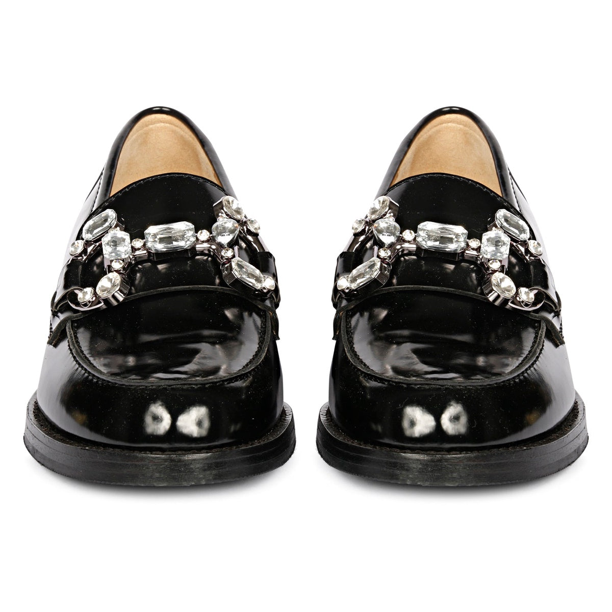  Saint G Livia Black Abrasivato Leather Loafer - BLACK - Bonton