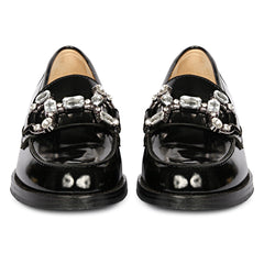 Livia Black Abrasivato Leather Loafer