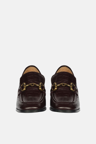 Isha Croco - Heeled Loafers