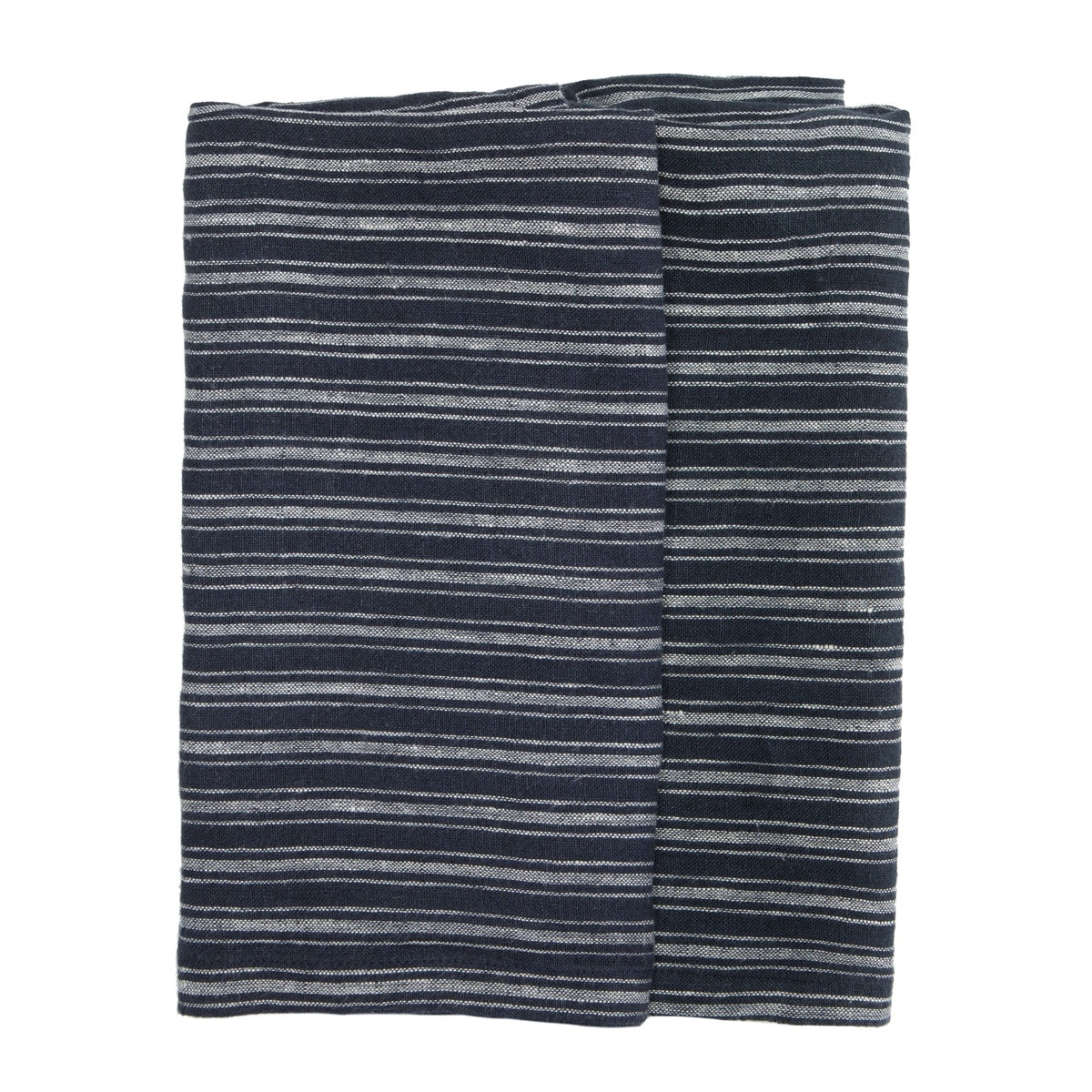  Caravan Boat Stripe Towels, Set of 2 - White & Blue - Bonton