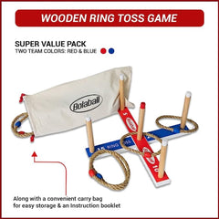 Ring Toss Game Set for Adults & Kids – Premium Wooden Outdoor Yard Game for Family Fun