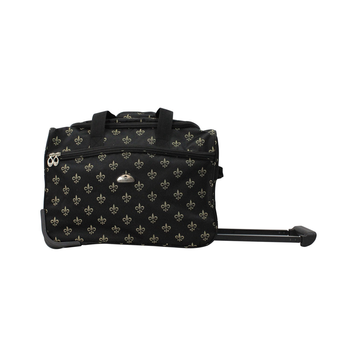  American Flyer American Flyer Fleur De Lis Wheeled Duffel - Black - Bonton
