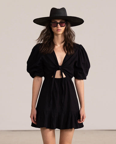 Front Tie V-Neck Cover Up Dress
