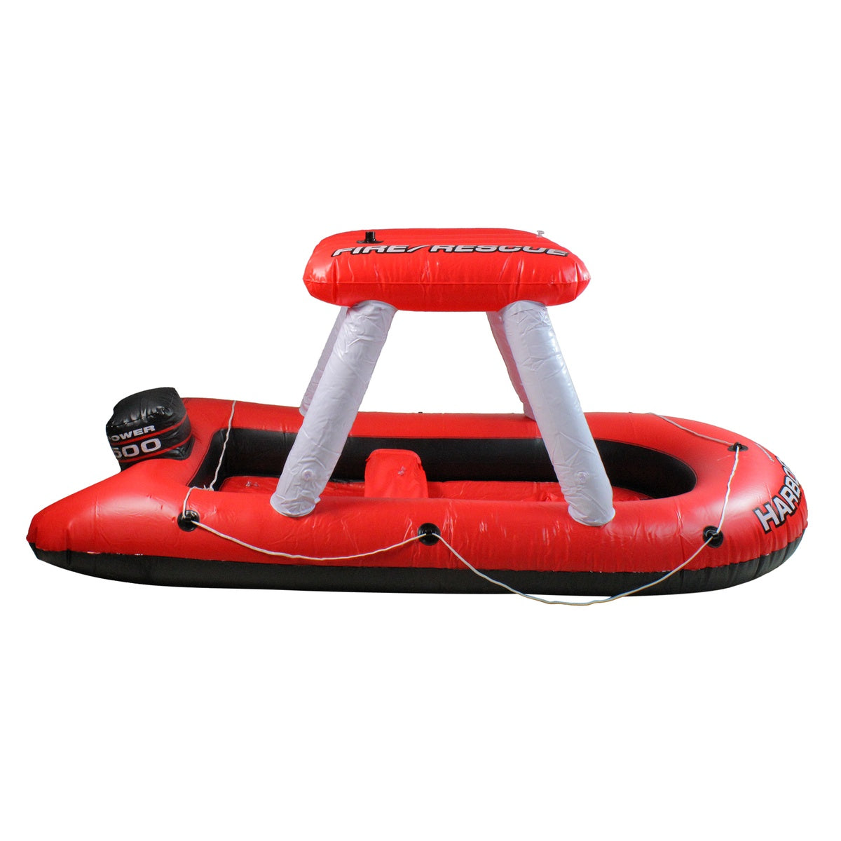  Swim Central Inflatable Red and White Fire Boat Ride-on Water Squirter Swimming Pool Toy  60-Inch - Default Title - Bonton