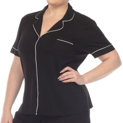 Plus Size Short Sleeve Bamboo Pajama Set